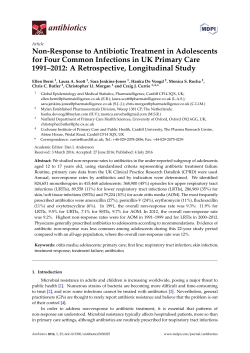 Non-Response to Antibiotic Treatment in Adolescents for Four