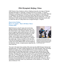 29th Olympiad, Beijing, China - Civilian Marksmanship Program