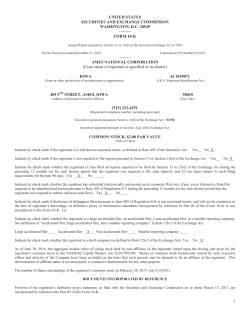 1 UNITED STATES SECURITIES AND EXCHANGE COMMISSION