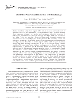 Chondrules - Department of Earth and Planetary Sciences