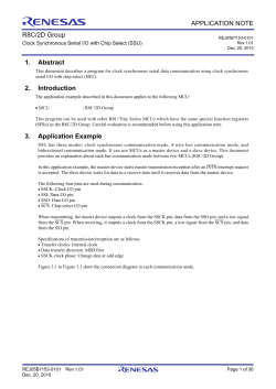 R8C/2D Group Clock Synchronous Serial I/O with Chip Select (SSU)