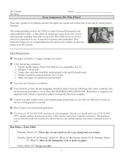Nifty Fifties Essay - Lincoln-Sudbury Regional High School