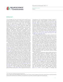 Full Text  - Neuroscience of Consciousness