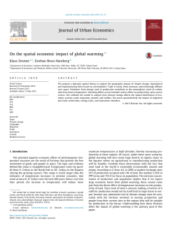 On the spatial economic impact of global warming