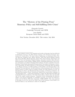 The &ldquo;Mystery of the Printing Press&rdquo; Monetary Policy and Self