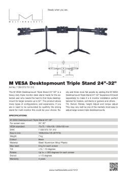 M VESA Desktopmount Triple Stand 24&rdquo;-32&rdquo;