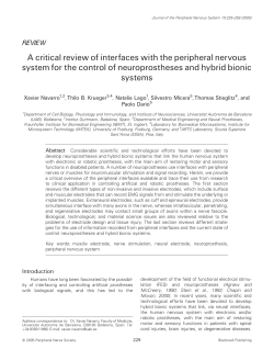 A critical review of interfaces with the peripheral nervous