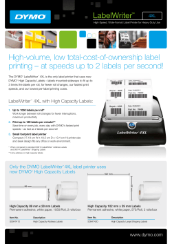 High-volume, low total-cost-of-ownership label printing &ndash; at speeds
