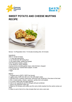 sweet potato and cheese muffins recipe