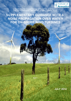 supplementary guidance note 6: noise propagation over water