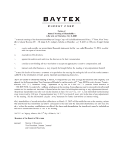 Information Circular - Baytex Energy Corp.