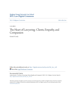 The Heart of Lawyering: Clients, Empathy, and Compassion