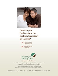 How to find Trustworthy Health Information on the Web