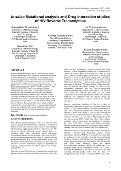In silico Mutational analysis and Drug interaction studies of HIV