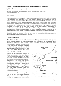 IndoChina Impact 800,00 years ago