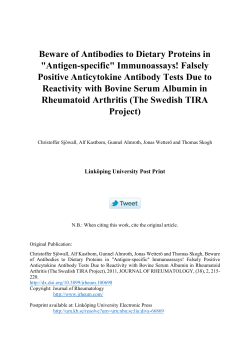 Beware of Antibodies to Dietary Proteins in "Antigen-specific