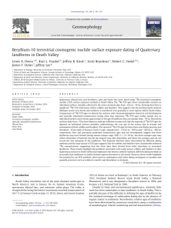 Beryllium-10 terrestrial cosmogenic nuclide surface exposure dating