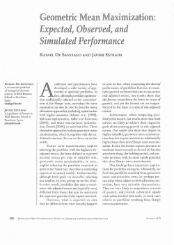 Geometric Mean Maximization: Expected, Observed, and Simulated