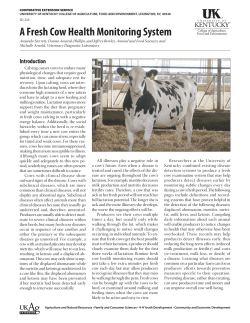 ID-218: A Fresh Cow Health Monitoring System