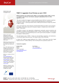 TREV-2 appoints Sven Pertens as new CEO