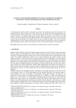 Salinity and suspended sediment dynamics in response to forcing