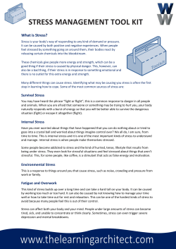 stress management tool kit