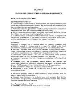 political and legal systems in national environments