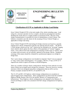 Clarification of GVW as Applicable to Bridge Load Rating