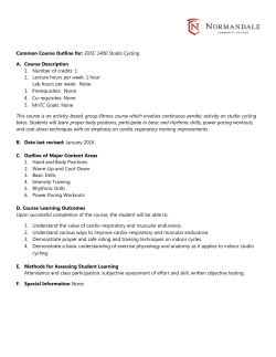 Common Course Outline for: EXSC 1400 Studio Cycling A. Course