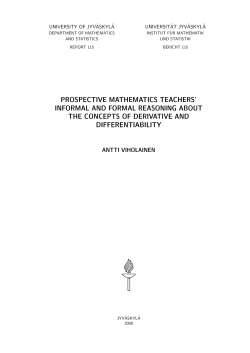 prospective mathematics teachers` informal and formal reasoning