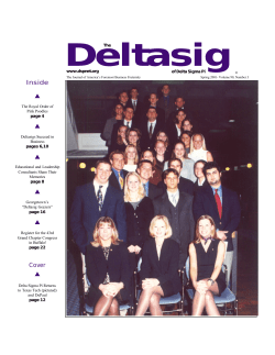 The DELTASIG - Spring 2001 Issue