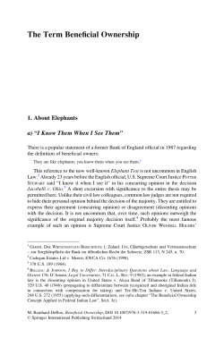 The Term Beneficial Ownership