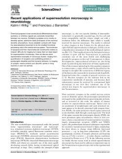 Recent applications of superresolution microscopy in neurobiology