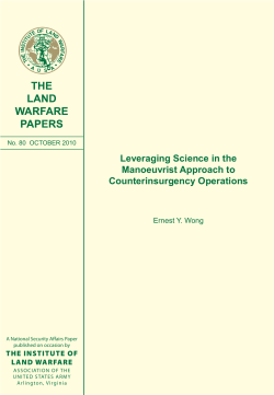 Leveraging Science in the Manoeuvrist Approach to