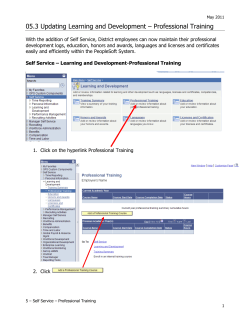 Self Service - GOALS ONLY Document