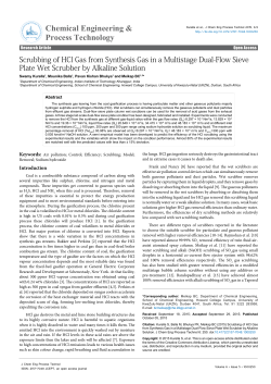 Scrubbing of HCl Gas from Synthesis Gas in a Multistage Dual