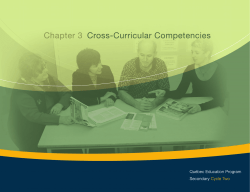 Cross-Curricular Competencies