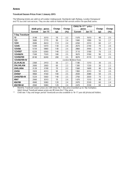 GLA Fares Tables 2015