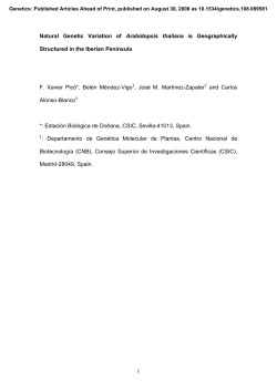 The population structure of Arabidopsis thaliana in the Iberian