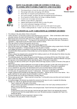 Kent RFU Laws (Rules)