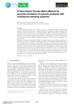 A Wave Based Transfer Matrix Method for accurate simulation of