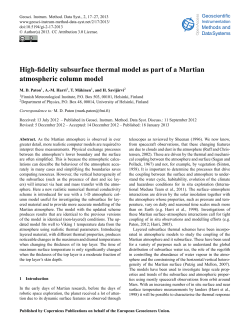High-fidelity subsurface thermal model as part of a Martian