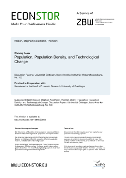 Population, Population Density, and Technological Change