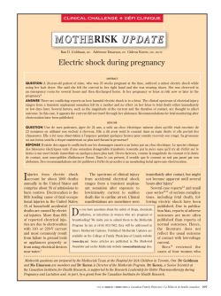 Electric shock during pregnancy