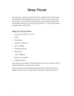 Strep Throat - Arabic - Health Information Translations