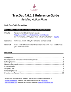 Action Plans - Viterbo University