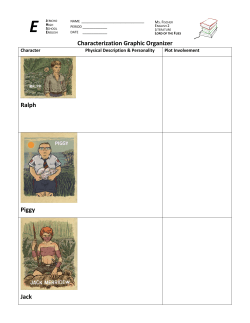 Characterization Graphic Organizer Ralph Piggy Jack