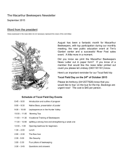 mac bee news september 2015 - Macarthur Beekeepers Association