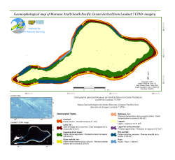 Geomorphological map of Mururoa Atoll (South Pacific Ocean