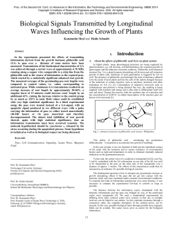 Biological signals transmitted by longitudinal waves - K